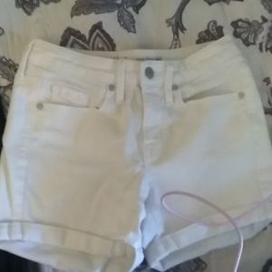 White Jean shorts